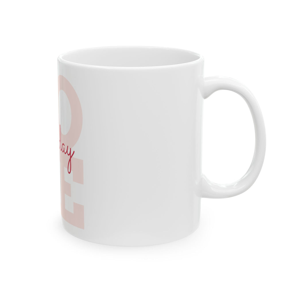 Love Every Day Tasse – Minimalistische Keramiktasse mit Herzbotschaft